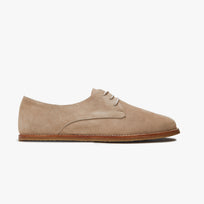 Origo Men's Derby, Beige Suede - front three-quarter view