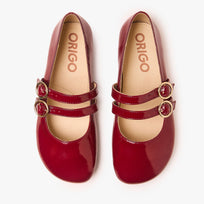 Origo Women's Double Strap Mary Jane, Patent Cherry - view 3