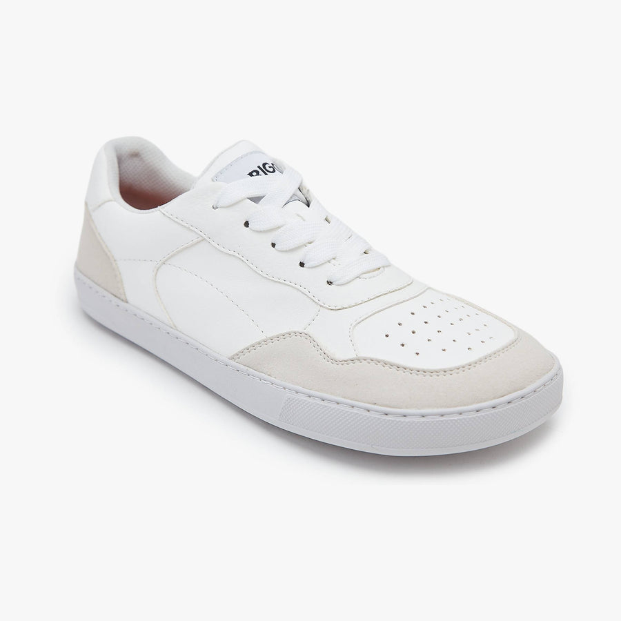White Women's Modern Retro Sneaker by Origo, angled three-quarter view of a single shoe.