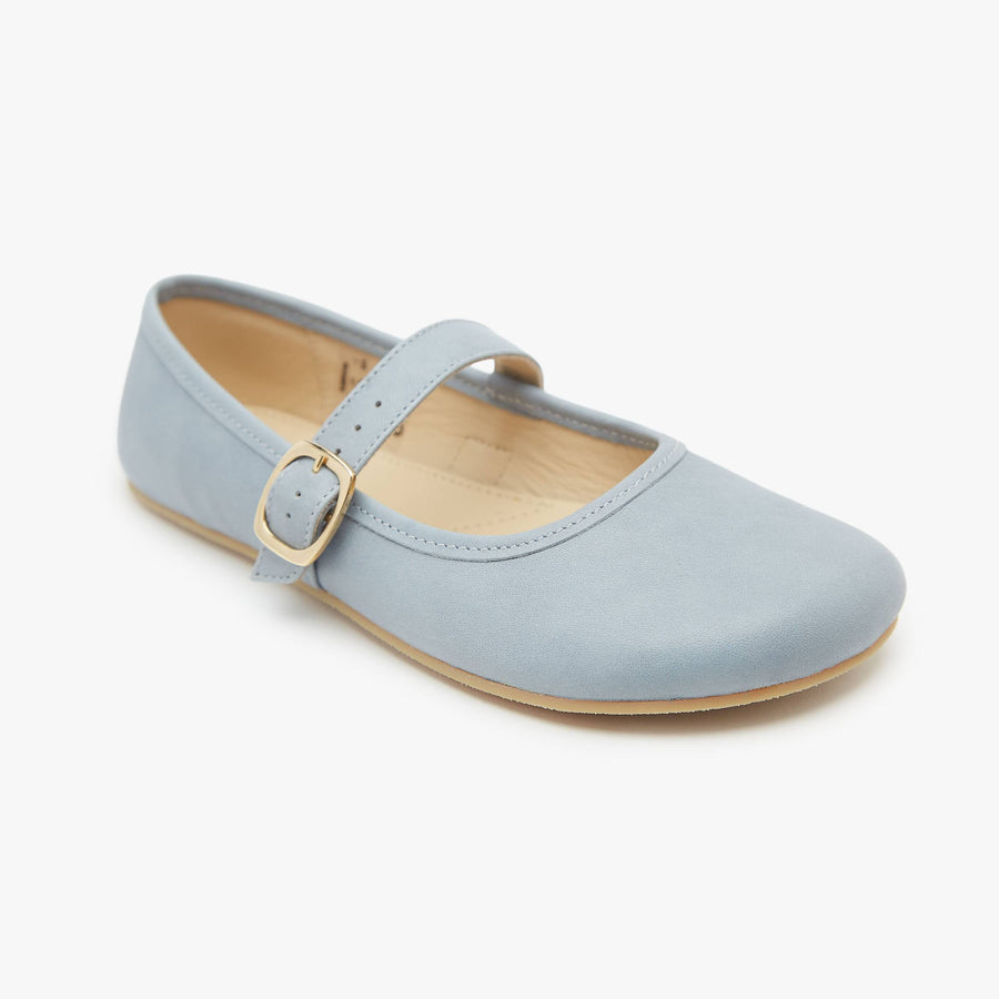 The Women's Classic Mary Jane Color barefoot flat Light Blue in a white background 1