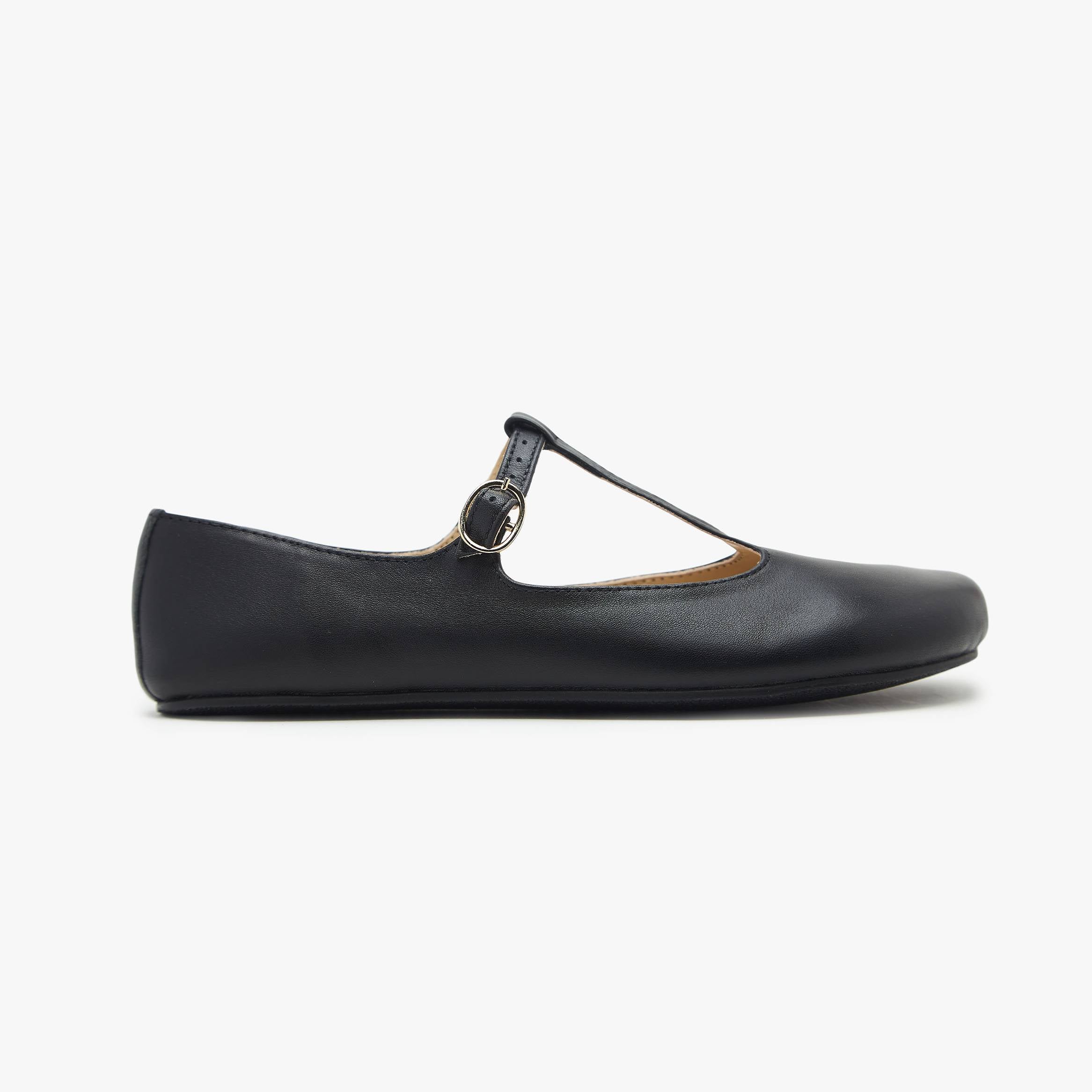 Women's Barefoot T-Strap Mary Jane in Black | Origo Shoes