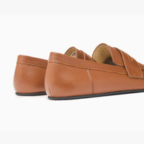 Origo Women's Penny Loafer, Light Brown - rear view of the pair