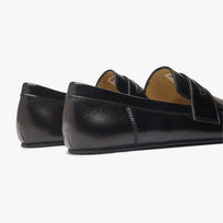 Origo Women's Penny Loafer, Patent Black - rear view of the pair