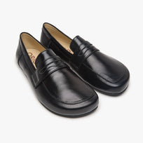Origo Women's Penny Loafer, Patent Black - three-quarter view of the pair
