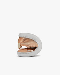 Barefoot shoes for kids - Rose Gold - The Easy Hook & Loop in natural leather