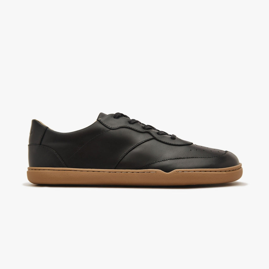Barefoot Shoes - Men - Natural Leather - Black - The Retro Sneakers