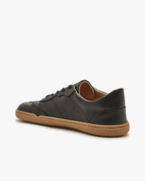 Barefoot Shoes - Men - Natural Leather - Black - The Retro Sneakers