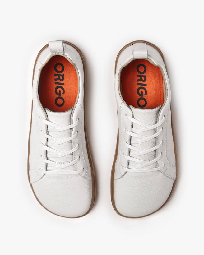 Barefoot shoes - Women - White - Natural Leather - The Everyday Sneaker